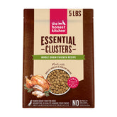 The Honest Kitchen Essential Clusters whole-grain chicken bag highlights premium ingredients for dogs.