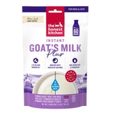 The Honest Kitchen goat milk powder jar close-up showing easy hydration and probiotic support.