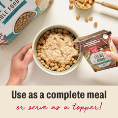The Honest Kitchen kettle-cooked pate texture, smooth and appetizing for picky appetites.