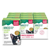 The Honest Kitchen minced chicken in bone broth gravy cat food can label, complete meal option