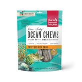 The Honest Kitchen Ocean Chews cod skins packfront: protein-rich dog treat