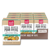 The Honest Kitchen Pour Overs Turkey and Salmon Stew packaging label highlights quality