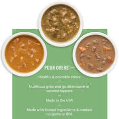 The Honest Kitchen Pumpkin Pour Overs blends pumpkin texture to support digestion.