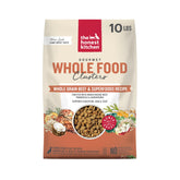 The Honest Kitchen Whole Food Clusters bag front shows premium ingredients for balanced canine nutrition.