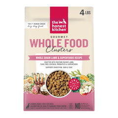The Honest Kitchen Whole-Food Clusters Lamb Bites provide premium, human-grade nutrition for dogs.