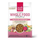 The Honest Kitchen whole food clusters lamb dry dog food bag shows premium, human-grade nutrition for balanced meals.