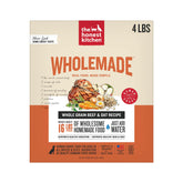 The Honest Kitchen Wholemade beef and oats bowl offers a ready-to-serve wholesome meal.