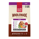 The Honest Kitchen Wholemade Senior Food packaging shows beef, oats, and salmon for senior nutrition.