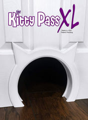 The Kitty Pass XL installation template simplifies cutting and mounting for a precise fit.