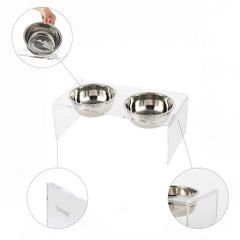 THE LICKER STORE Keaton removable bowls simplify washing after meals.