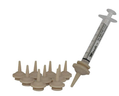 The Miracle Nipple pet feeding nipple with syringe supports gentle feeding for tiny mammals.