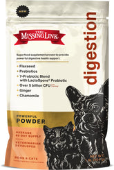 The Missing Link Digestion bottle front view showing packaging and label benefits for pets