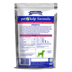 The Missing Link powder texture closeup highlights organic ingredients for canine nutrition.