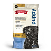 The Missing Link puppy-supplement bottle shows growth support.