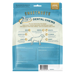 The Missing Link Smartmouth dental chew large-dog serving supports daily nutrition.