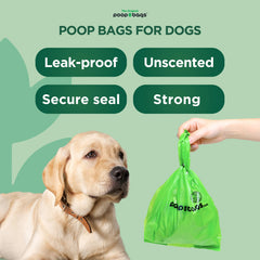 The Original Poop Bags handle-tie design for quick, hygienic cleanup.