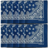 The Peacock Crew navy blue bandana in soft cotton for comfortable all-day wear.