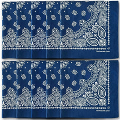 The Peacock Crew navy blue bandana in soft cotton for comfortable all-day wear.