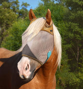 The Sunny Zebra horse fly mask standard with UV70 protection keeps flies away while protecting the horse's face.