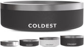 The Coldest Water anti-rust metal dog bowl with durable construction for long-lasting use.