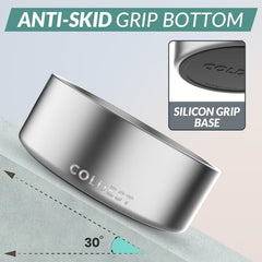 The Coldest Water Coldest Dog Bowl with non-slip base prevents spills during meals.