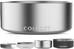 The Coldest Water Coldest Dog Bowl with triple-wall insulation keeps water cold longer.