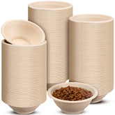 Thenshop 200-pcs biodegradable pet bowls pack for bulk outdoor feeding