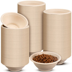 Thenshop 200-pcs biodegradable pet bowls pack for bulk outdoor feeding