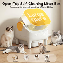 Thereye litter box safety sensors detect cat presence for safe operation.