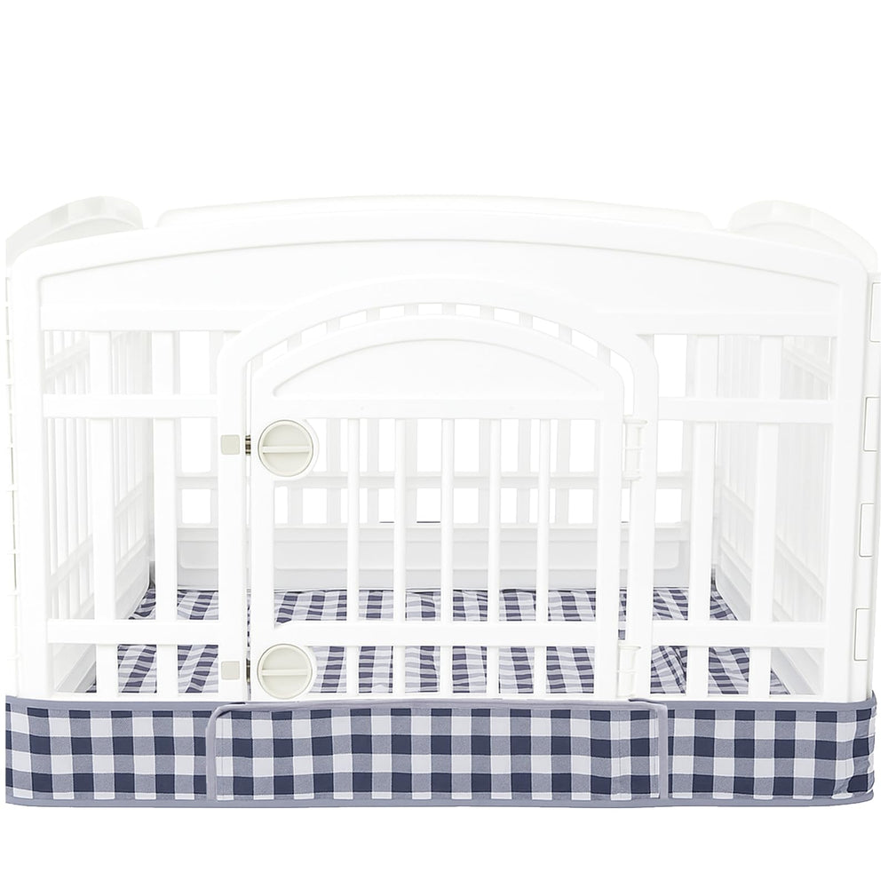 THINMUHAND dog playpen bottom pad inside a 36-inch pen keeps floors dry