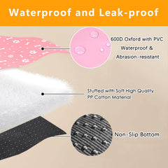 THINMUHAND non-slip bottom with hook-and-loop stays in place