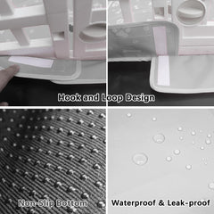 THINMUHAND non-slip playpen pad stays in place with secure fasteners