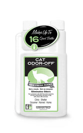 Odorcide Thornell Cat Odor-Off bottle pour demonstrates easy dilution for quick odor treatment.