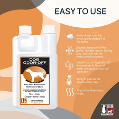 Thornell Dog Odor-Off dilution setup for effective odor elimination