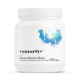 ThorneVET Canine Geriatric Basics bottle with daily chews supporting aging dogs