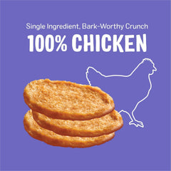 Three Dog Bakery Bark'N Crunch close-up chip detail highlighting grain-free recipe