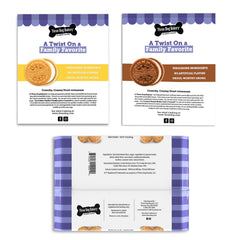 Three Dog Bakery carob peanut butter cookies— wholesome ingredients for a tasty snack.