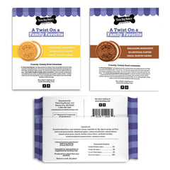 Three Dog Bakery classic cookies carob visual focus dog-safe alternative.