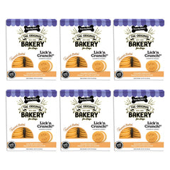 Three Dog Bakery lick'n crunch sandwich cookie pack of six, perfect for training rewards.