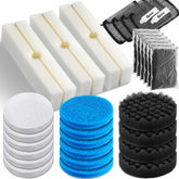 Threlaco 34pc filter media set contents for Fluval FX canisters, promoting efficient filtration.