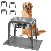 TIDANT 1.2 gallon elevated dog water bowl with mat for large breeds