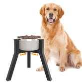 TIDANT dog bowl stand with adjustable rails for a secure, custom bowl fit