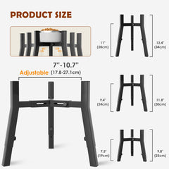 Collapsed TIDANT stand shows travel-friendly portability