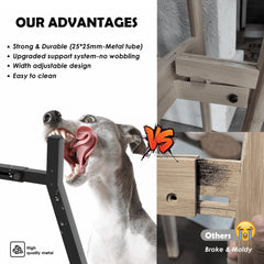 TIDANT dog bowl stand folded for travel and easy packing