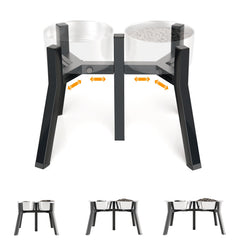 TIDANT elevated dog bowl stand for large dogs with adjustable width for a custom fit.