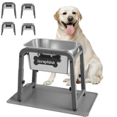 Tidant elevated water bowl with mat keeps large dogs hydrated with less mess