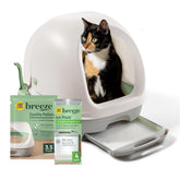 Tidy Cats Breeze covered box with Zeolite pellets delivering odor control.