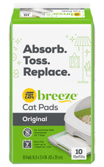 Grated Breeze tray showing separation of waste and pads for odor control.