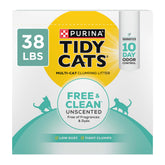Tidy Cats Free and Clean unscented litter box closeup highlighting odor protection