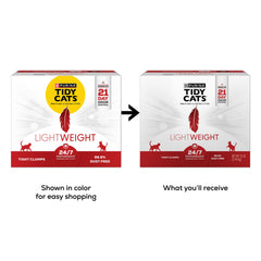 Purina Tidy Cats lightweight clumping formation highlights strong clumps for fast scooping.